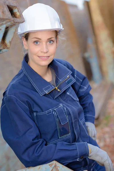 Porträtt Arkitekten Student Kvinna — Stockfoto