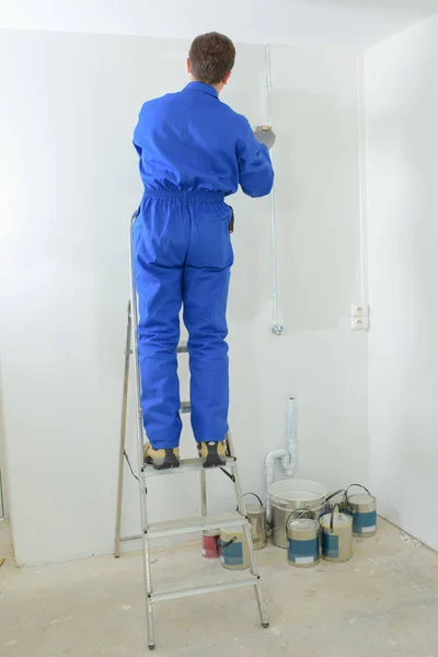 Painter Painting Wall — Stock Photo, Image