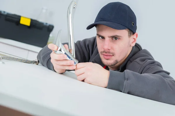 Installing a new tap — Stock Photo, Image