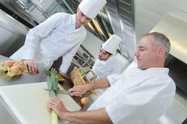 Cozinhando master class e chef — Fotografia de Stock