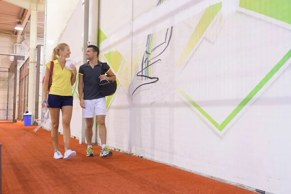 Tennis spelers na de training — Stockfoto