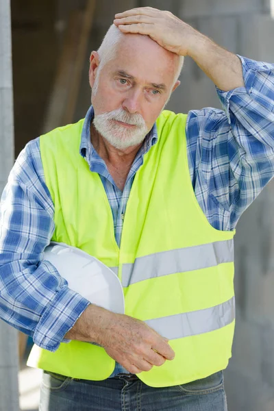 Tired Senior Engineer Man — Stock Photo, Image