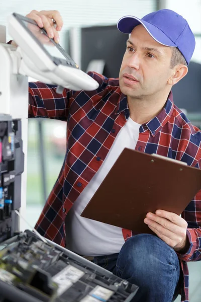 Reparação Fotocopiadora Laser Impressora — Fotografia de Stock