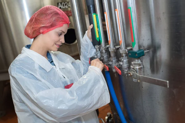 Portrait Food Preparation Factory — Stock Photo, Image