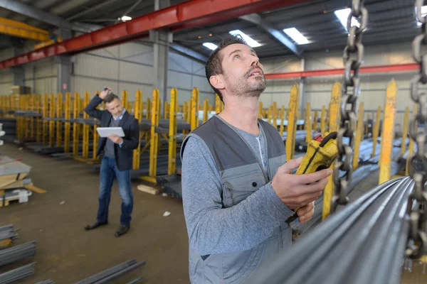 Bouwnijverheid Werknemer Operationele Magazijn Lift — Stockfoto