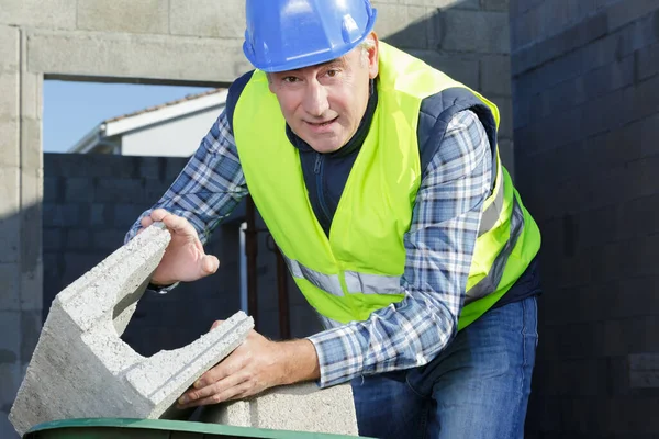 Porträt Eines Reifen Maurers — Stockfoto