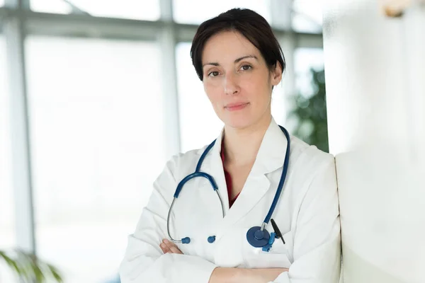 Female Doctor Standing Posing — Stock Photo, Image