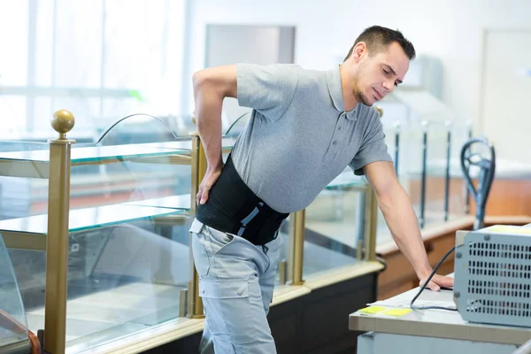 Portrait Worker Backache — Stock Photo, Image