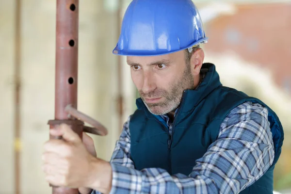 Bewässerung Auf Baustelle Der Fernwärmeleitung — Stockfoto