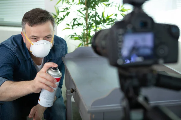 Exterminator Work Wear Spraying Pesticide Sprayer — Stock Photo, Image