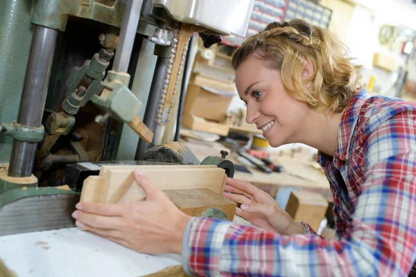 Portret Van Houtmachinist — Stockfoto