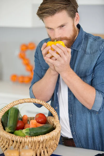 Man Healthy Cooking Concept — Stock Photo, Image