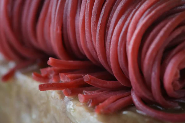 Pasta Roja Cerca — Foto de Stock