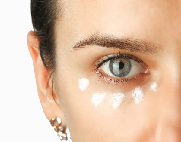 Tratamiento Con Crema Para Los Ojos Crema Antiarrugas —  Fotos de Stock