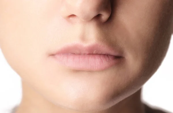 女人的嘴唇的特写镜头 — 图库照片