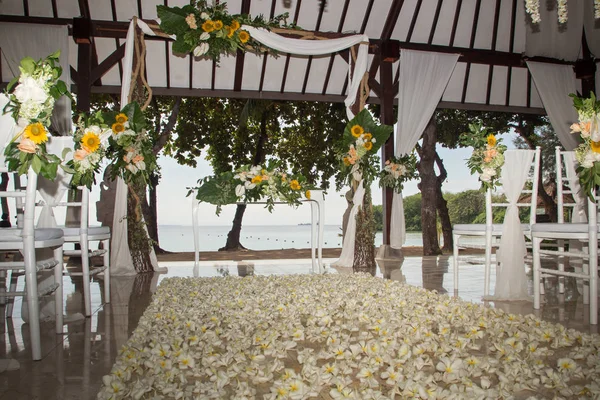 Configuración Romántica Boda Gazebo — Foto de Stock