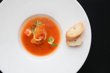 Plaka çorba üstten görünüm