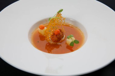 Plaka çorba üstten görünüm