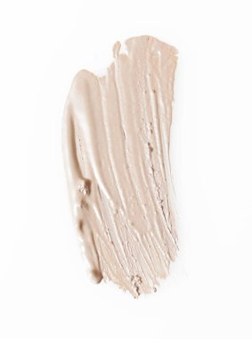 Sıvı makyaj Vakıflar/allık beyaz arka plan üzerinde