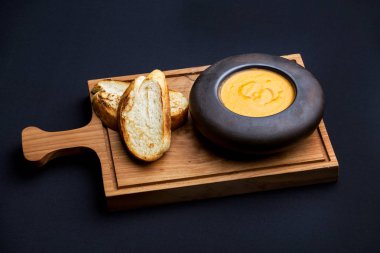 Gazpacho - ham, karışık sebze soğuk çorba yaptı. İspanyol mutfağının klasik