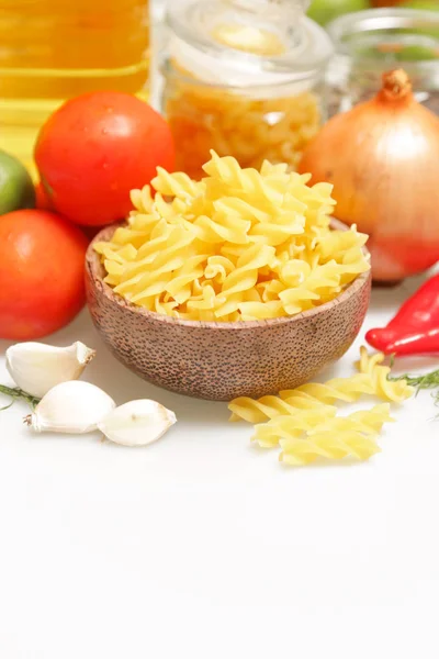 Zutaten Zum Kochen Italienischer Pasta — Stockfoto