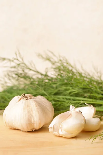 Close Studio Shot Garlic Stock Picture