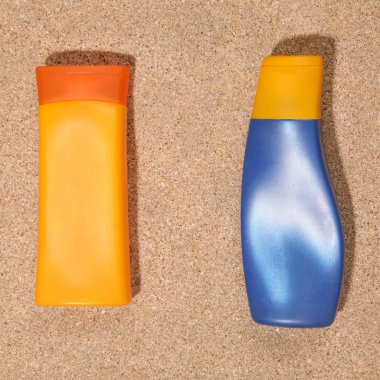 Boş Güneş Losyonu konteyner, tatil sırasında cilt koruma