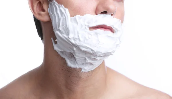 若い男の髭剃りひげ — ストック写真