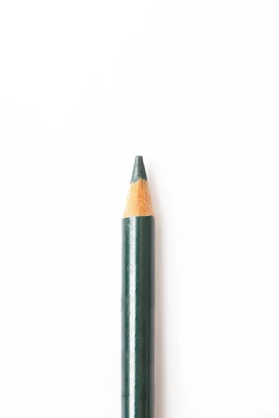 Lápis Verde Sobre Fundo Branco — Fotografia de Stock