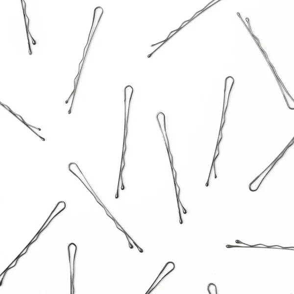 Bobby Pins Hairpins White Background — Stock Photo, Image