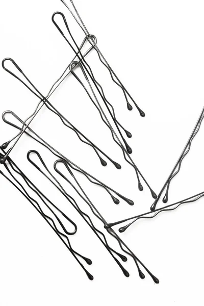 Bobby Pins Hairpins White Background — Stock Photo, Image