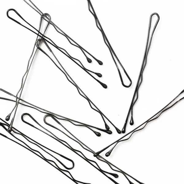 Bobby Pins Hairpins White Background — Stock Photo, Image