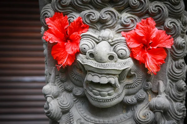 Traditionele Balinese Standbeeld Tuin — Stockfoto