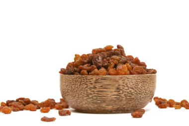 Ahşap kase kuru üzüm