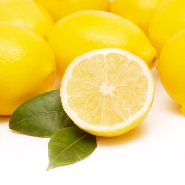 Beyaz üzerine limon, stüdyo imge