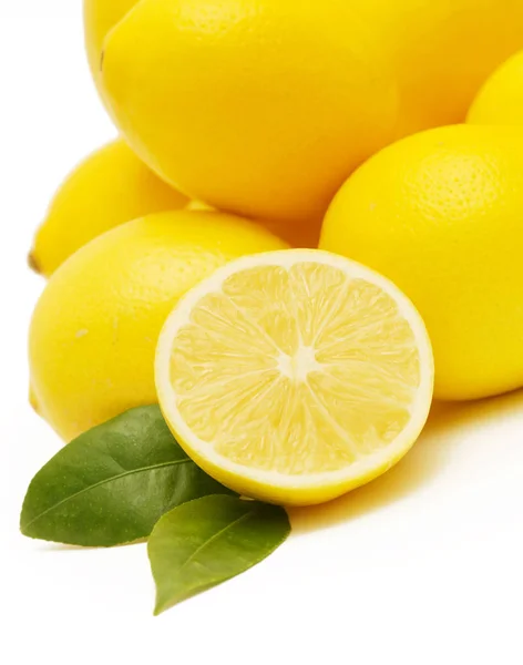 Beyaz Üzerine Limon Stüdyo Imge — Stok fotoğraf