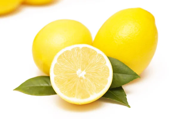 Beyaz Üzerine Limon Stüdyo Imge — Stok fotoğraf