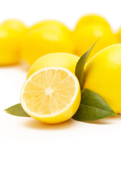 Zitrone Atelierbild Auf Weiß — Stockfoto