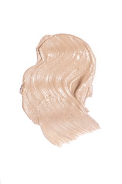 Yüz maskesi veya sıvı temel üzerinde beyaz izole