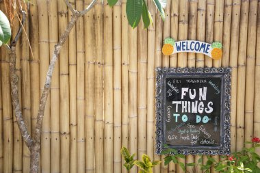 Hoş geldiniz kurulu bir tropikal tatil