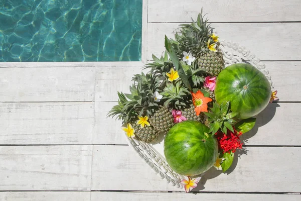 Cesta Frutas Dieta Tropical — Foto de Stock