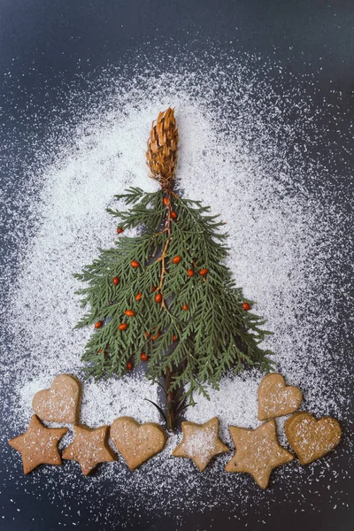 Conceito Decoração Árvore Natal — Fotografia de Stock
