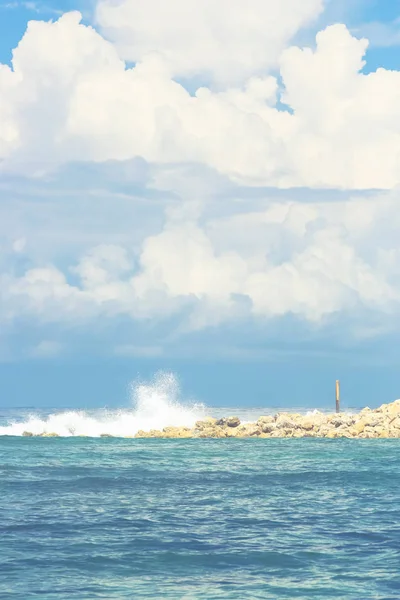 Vackra Seascape Blå Himmel — Stockfoto