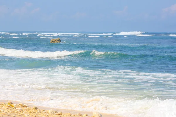 Hermosa Playa Arena Sin Gente —  Fotos de Stock