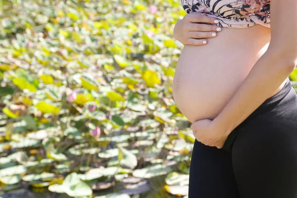 Pregnant Woman Park — Stock Photo, Image