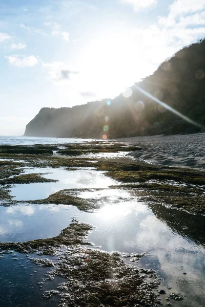 Vackra Remote Beach Lågvatten — Stockfoto