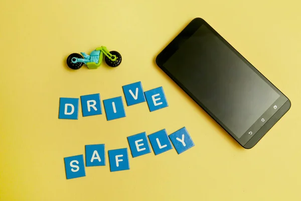 Drive safely, message & advice concept