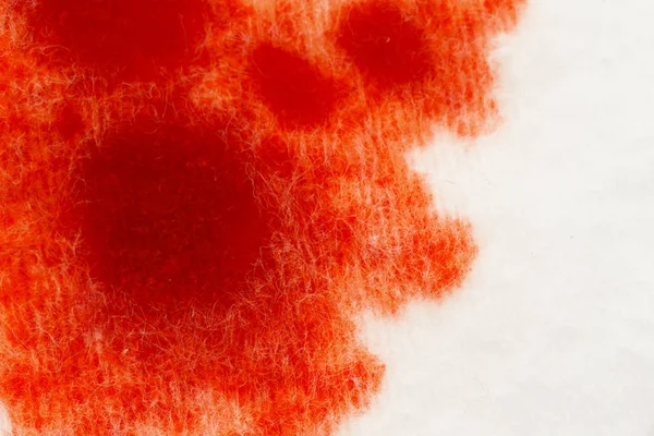 Кров Падає Бавовняну Подушку Крупним Планом — стокове фото