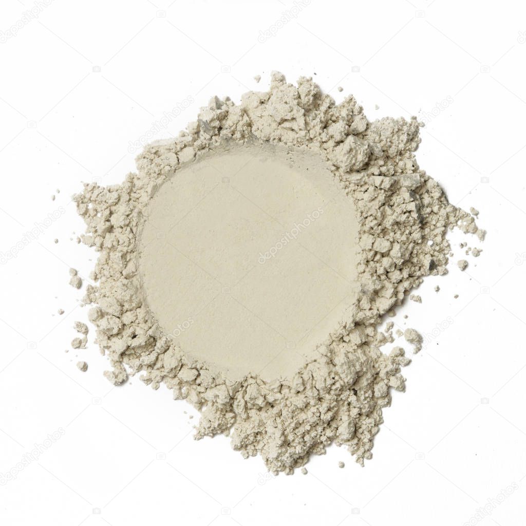 Cosmetic powder isolated on white background 