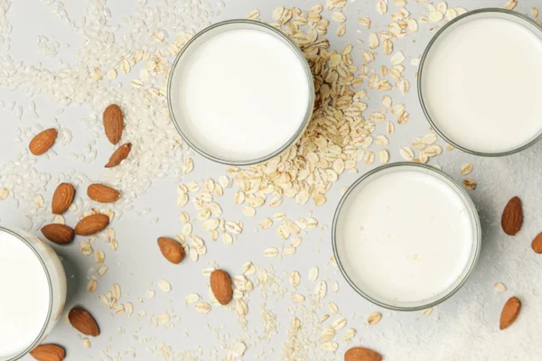 Latte Vegetale Vegano Biologico Non Base Latte — Foto Stock